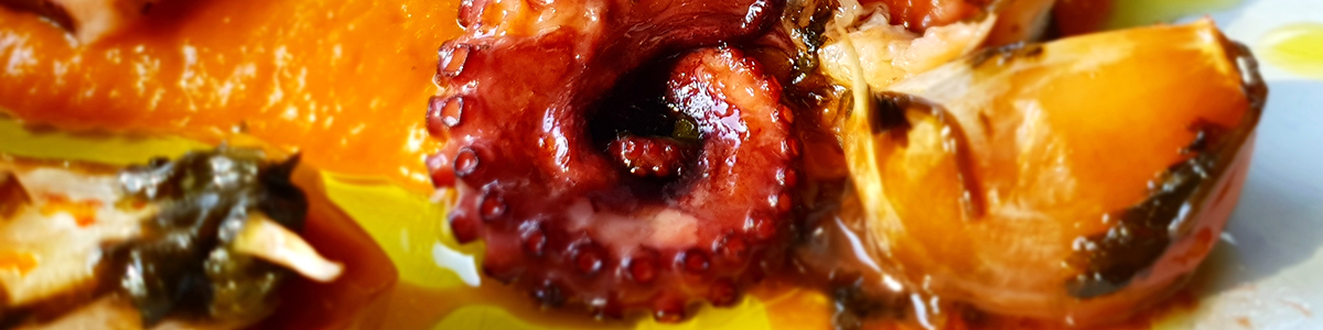 Pulpo mit Chakalakapüree