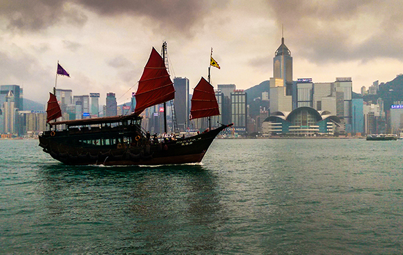 Blick auf Hong Kong Island