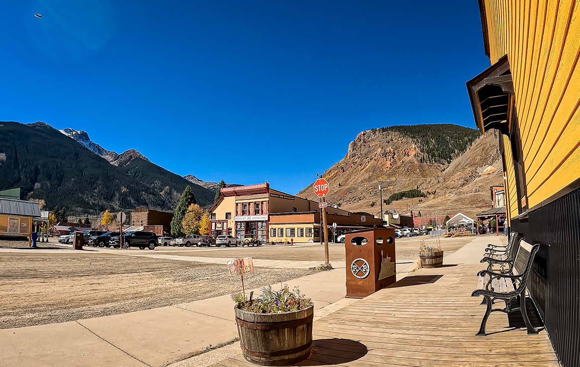 Ankunft des Silverton Steam Train VORHER
